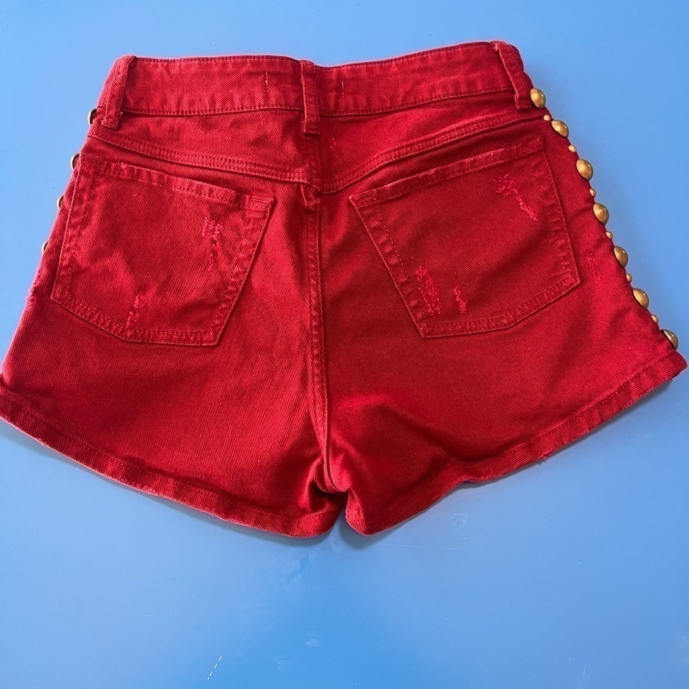 Sandro Pichi Studded High Waisted Shorts. Size 2/XS. Pristine Condition. - Picture 8 of 9